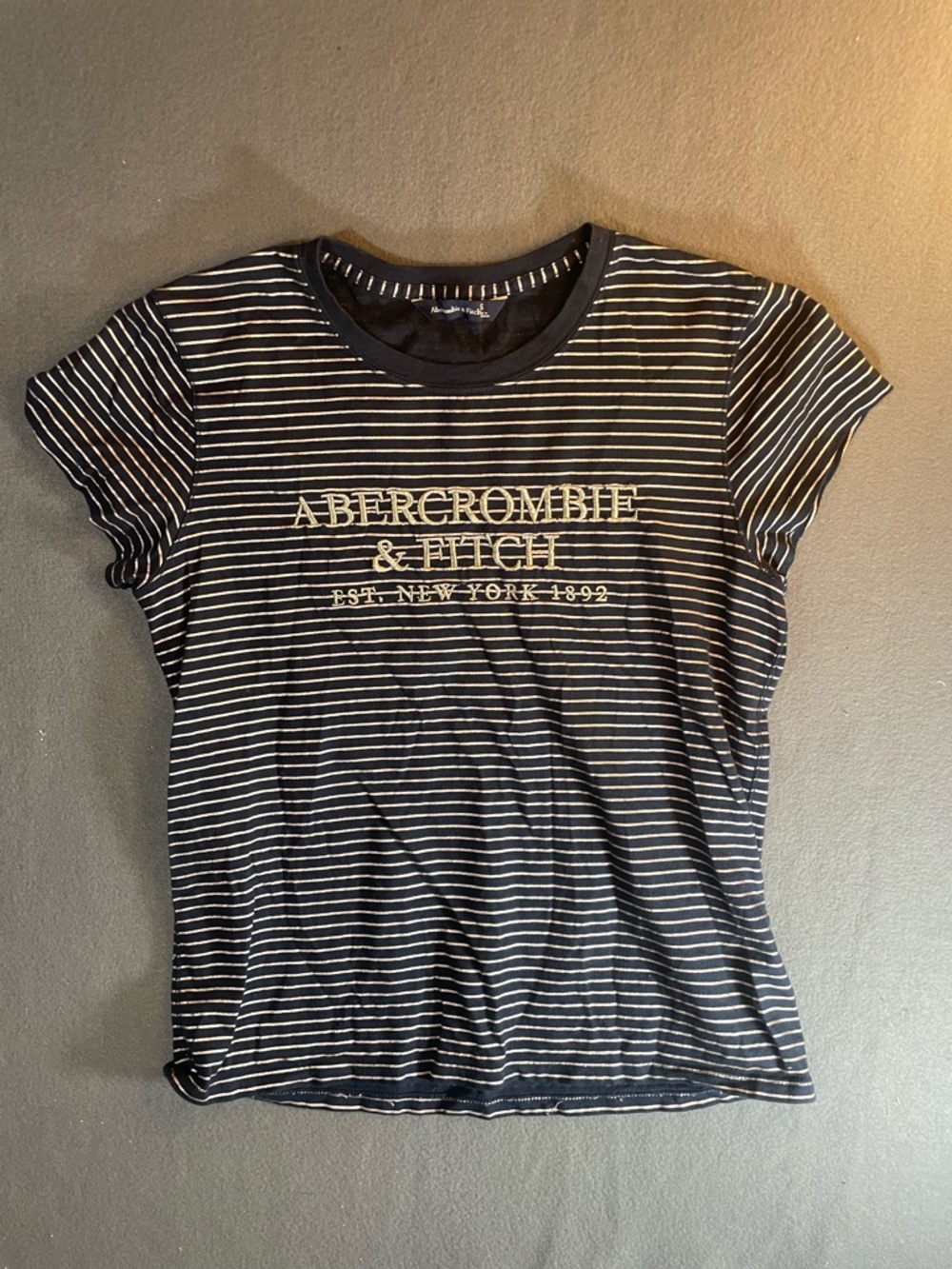 Vintage Abercrombie “1982” striped shirt
